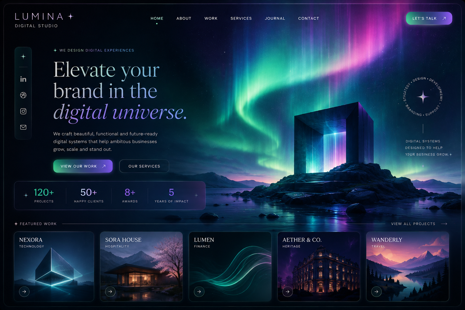 Lumina concept website preview