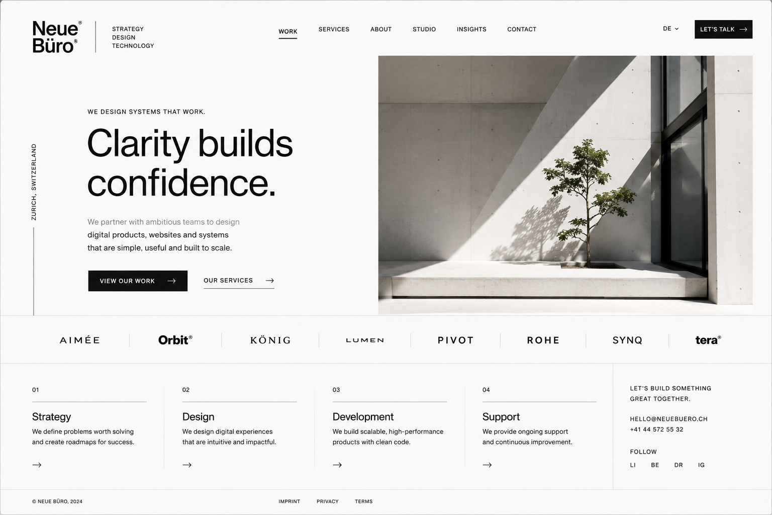 Neue Büro concept website preview